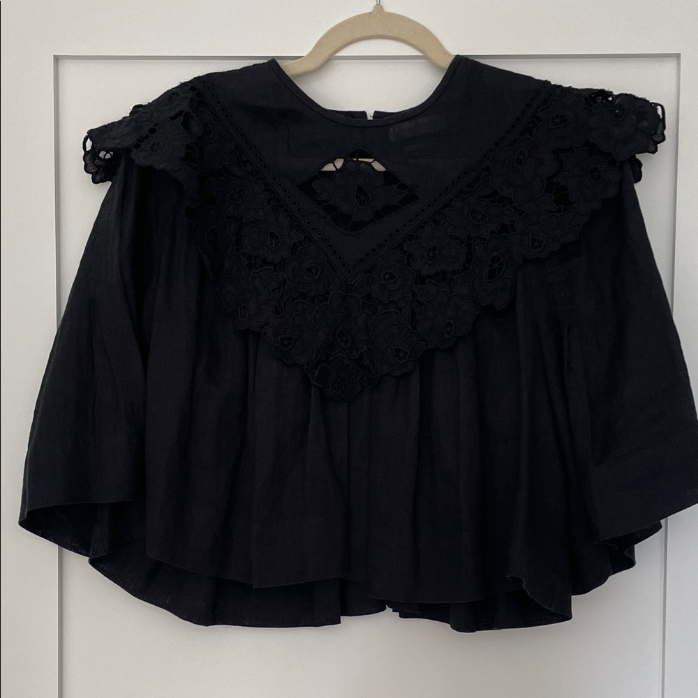 Isabel Marant Black Linen Blouse